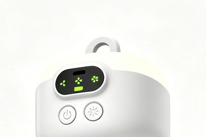 AirGlow | Genopladelig ventilator med LED-lys