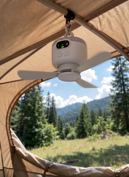 AirGlow | Genopladelig ventilator med LED-lys