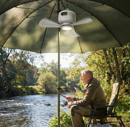 AirGlow | Genopladelig ventilator med LED-lys