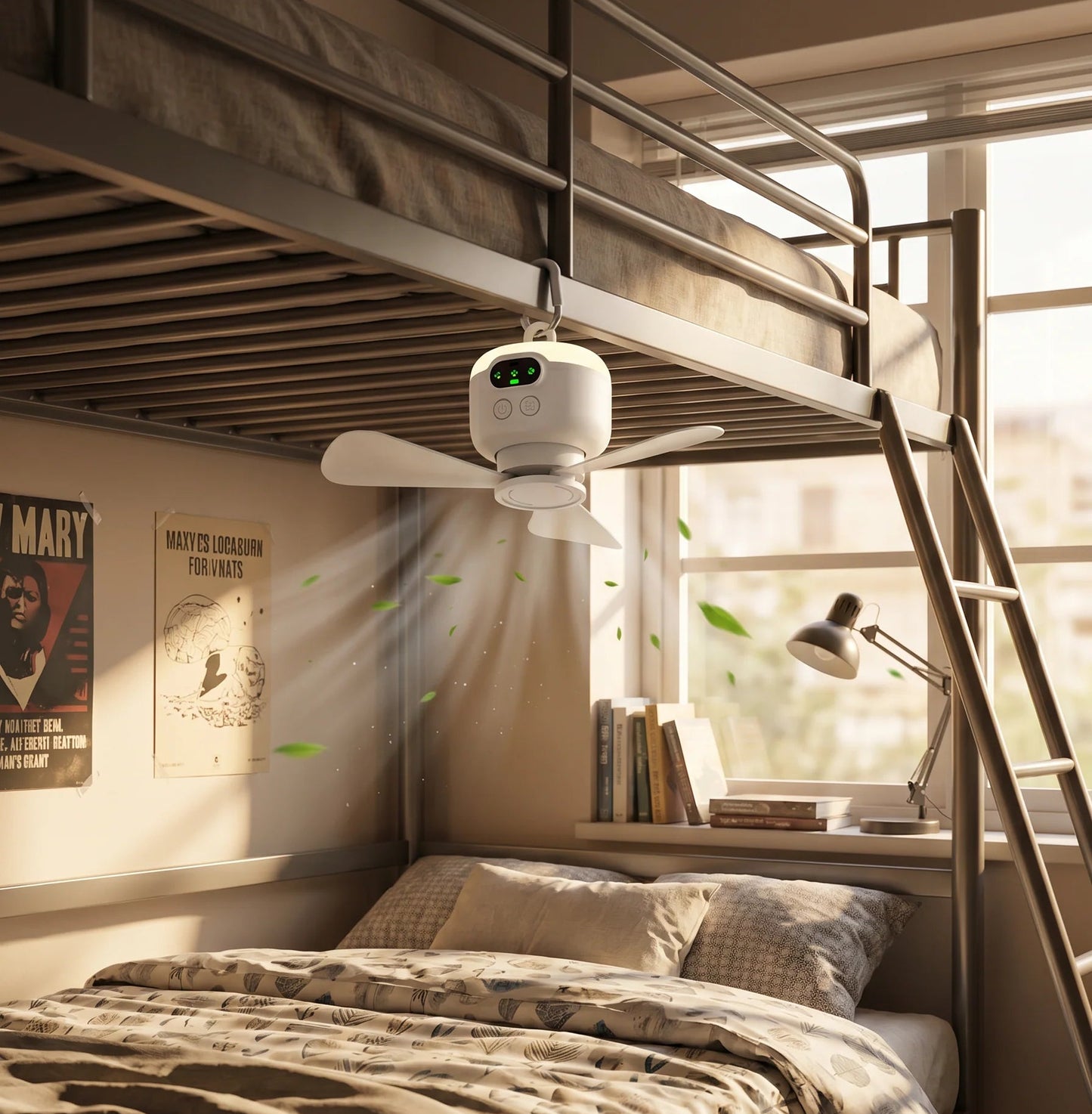 AirGlow | Genopladelig ventilator med LED-lys