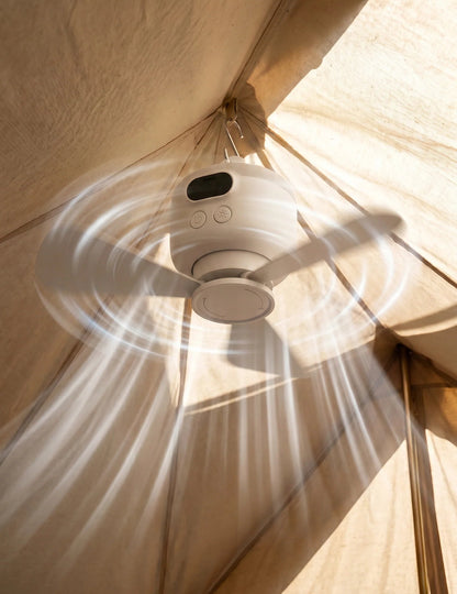AirGlow | Genopladelig ventilator med LED-lys