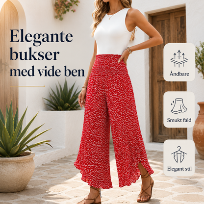 Mette | Luftige bukser med vide ben