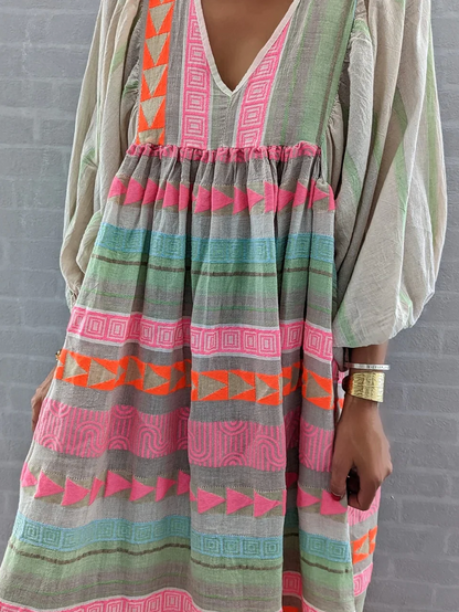Sofia Summer Dress - Farverig boho-kjole!